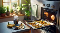 A new banana peel trick is spreading fast : just bake them for 30 minutes and the problem is solved