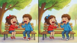 9-Second Visual Challenge: Spot the 3 Differences in the Shouting Girl and Boy Image