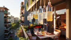 Hanging bottles with water and vinegar on the balcony : why people recommend it and what it’s really for