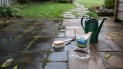 How to clean a blackened patio and garden paths with almost no effort, using simple methods that really work