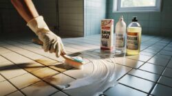 Mix 3 ingredients and apply them to grout. In 15 minutes they look like new