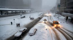 Winter storm warning issued as up to 55 inches of snow could fall, threatening to overwhelm roads and rail networks